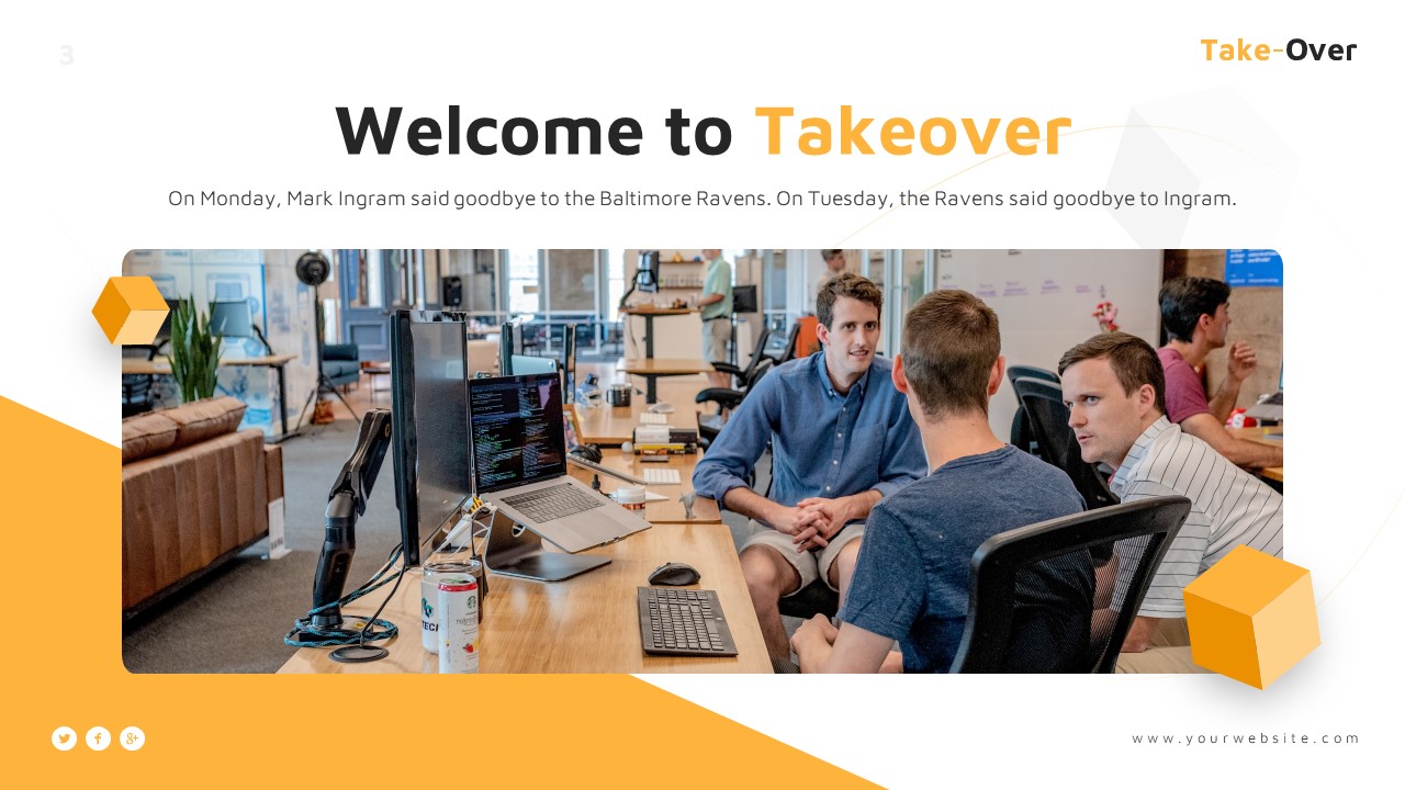 Takeover Business Presentation Template, Presentation Templates