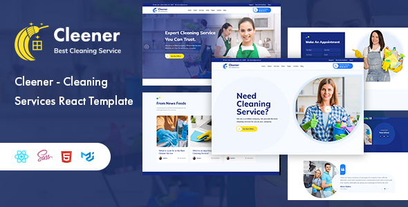 Cleener - Cleaning Services React Template