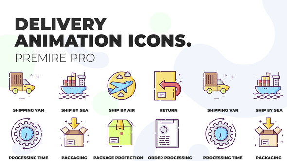 Delivery & Return - MOGRT Icons