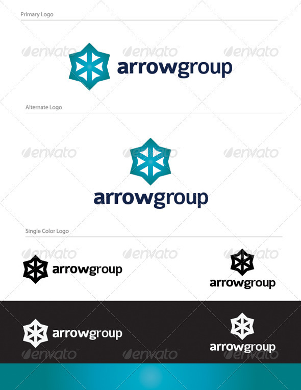 Arrow Group Abstract Logo Design - ABS-034 - Vector Abstract