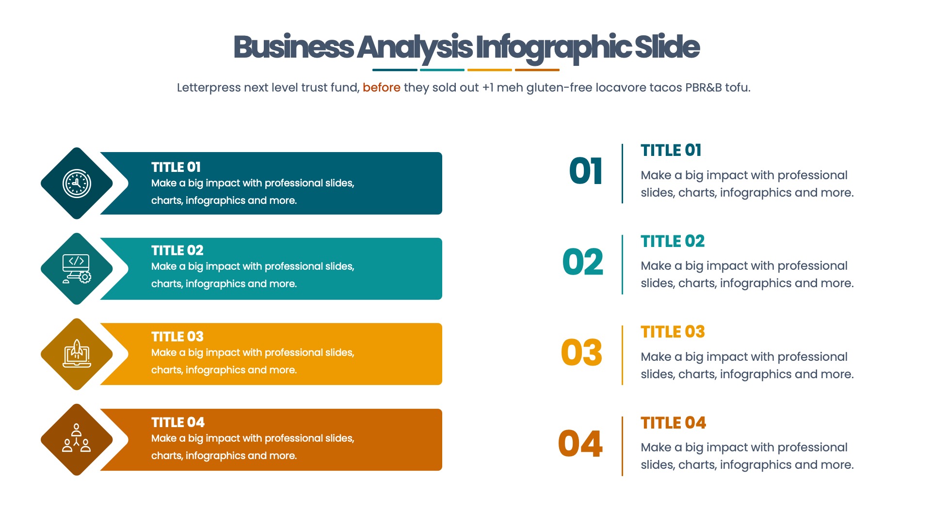 Business Analysis - PowerPoint Infographics Slides, Presentation Templates