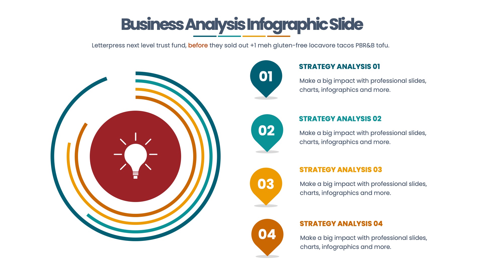 Business Analysis - PowerPoint Infographics Slides, Presentation Templates