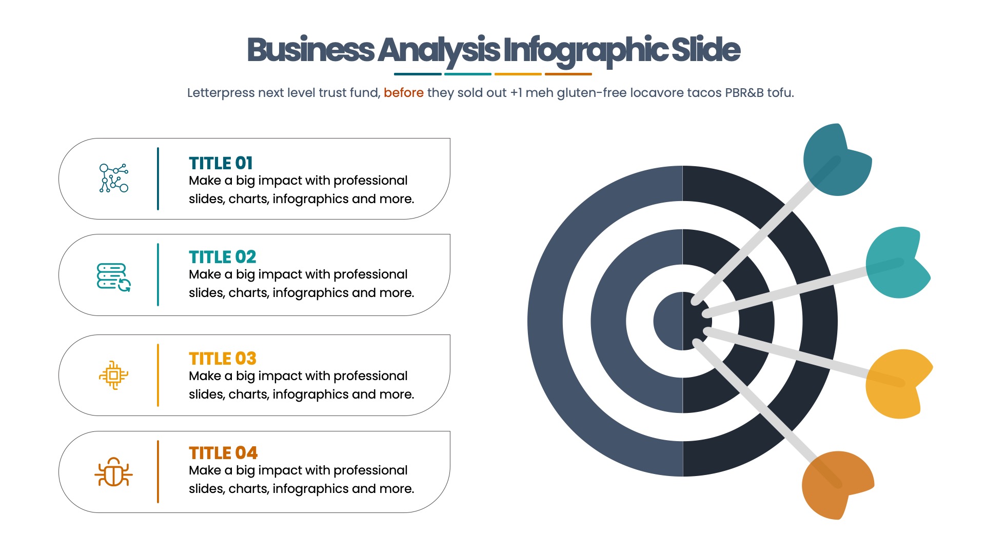 Business Analysis - PowerPoint Infographics Slides, Presentation Templates