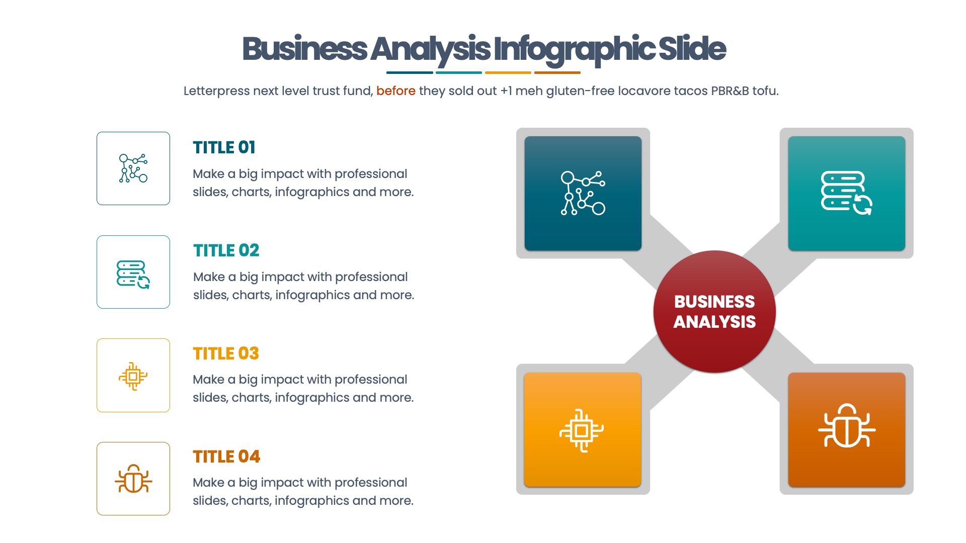 Business Analysis - PowerPoint Infographics Slides, Presentation Templates