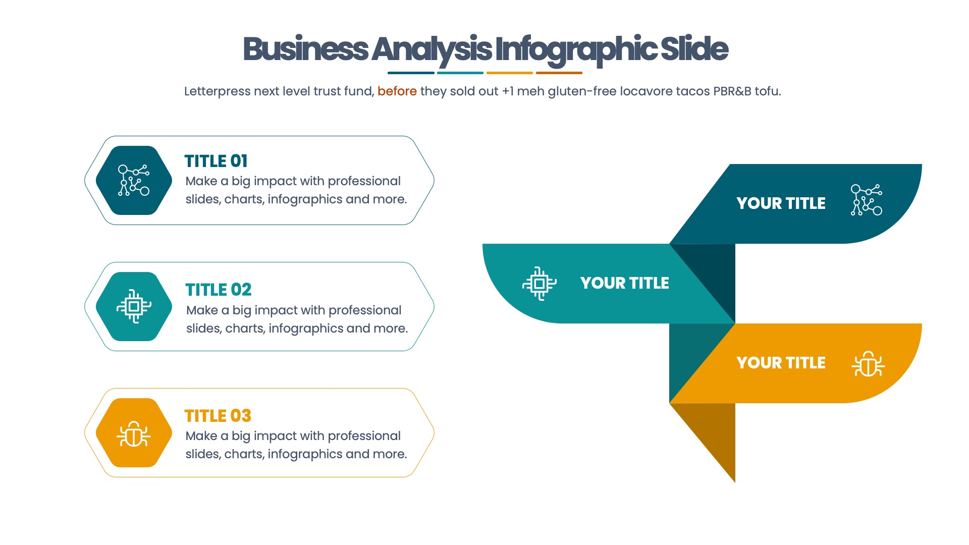 Business Analysis - PowerPoint Infographics Slides, Presentation Templates