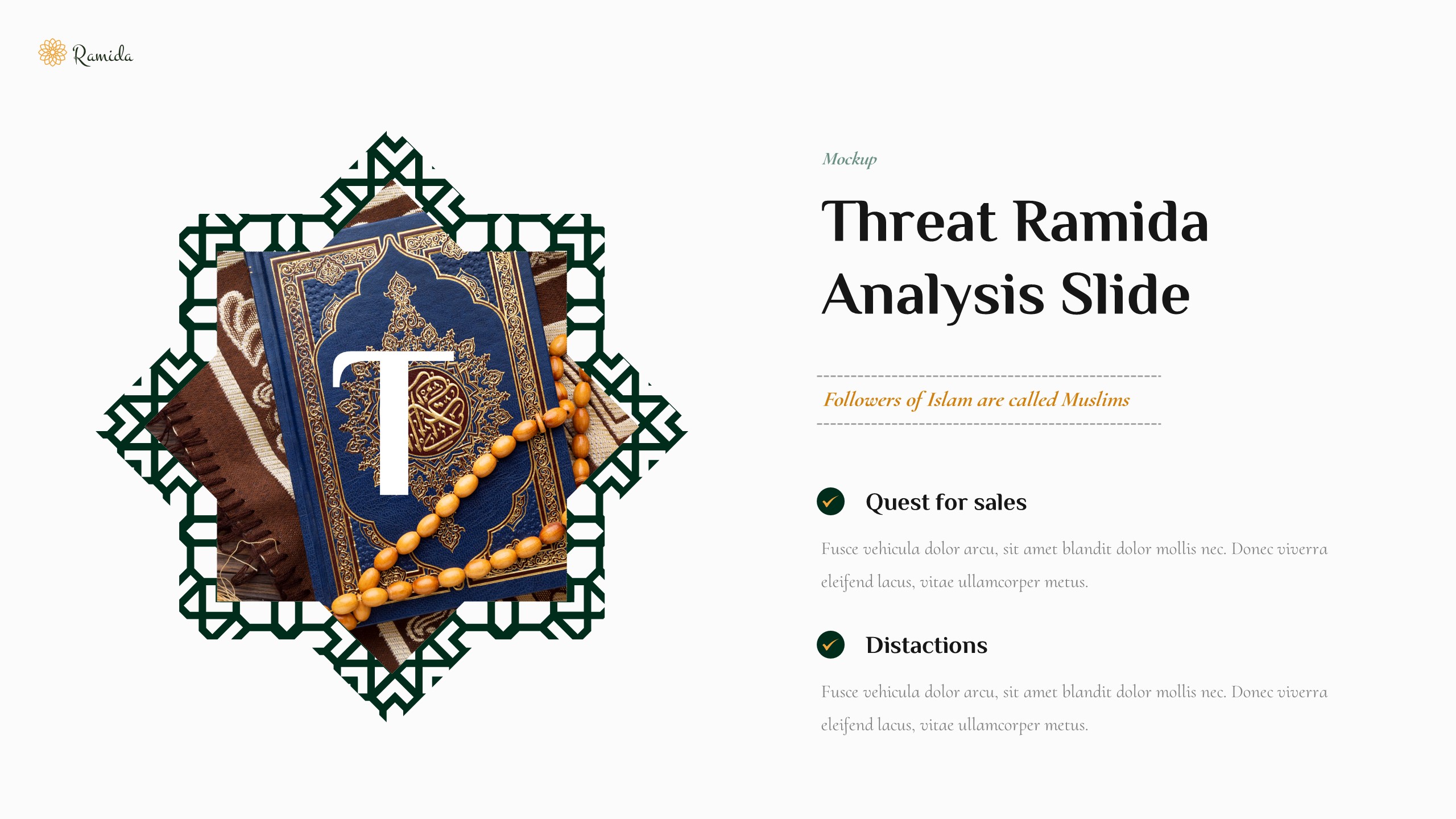Ramida - Ramadan Kareem Powerpoint Template, Presentation Templates