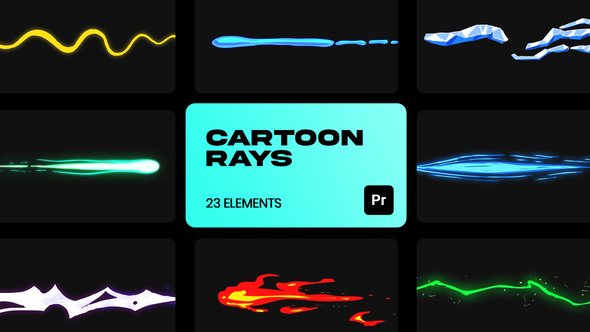 Cartoon Rays Fx Elements Pack Premiere Pro Template