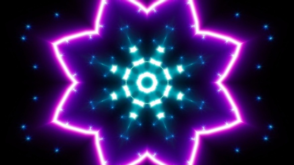 VJ Cyan Light Kaleido Background 02 alt