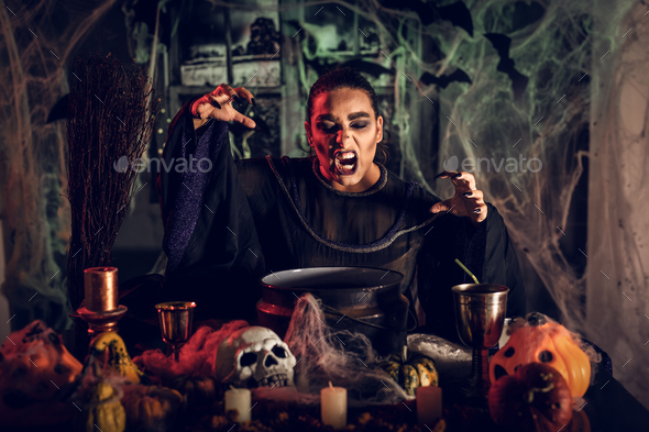 Witch Sends Evil Makes - Stock Photo - Images