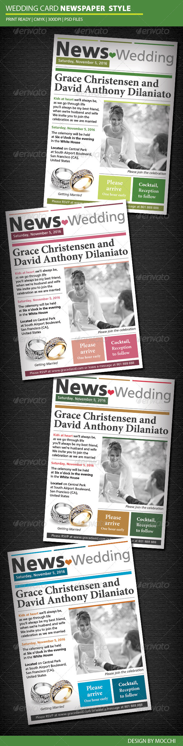 Wedding Card Newspaper Style - Weddings Cards & Invites
