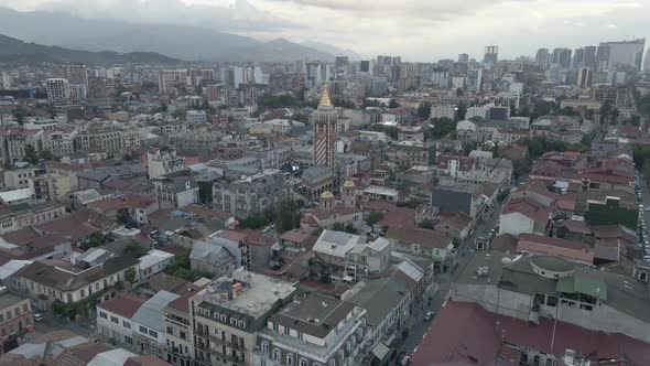 Aerial view of Piazza Batumi. Georgia 2020 summer alt
