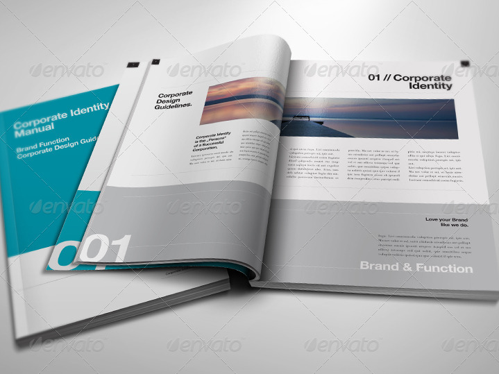 Corporate Design Manual Guide DIN A4 // 24 Pages, Print Templates ...