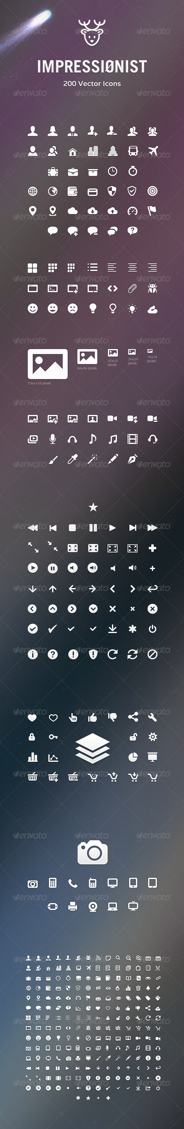 Impressionist Icons – Vector Icons Pack - Web Icons