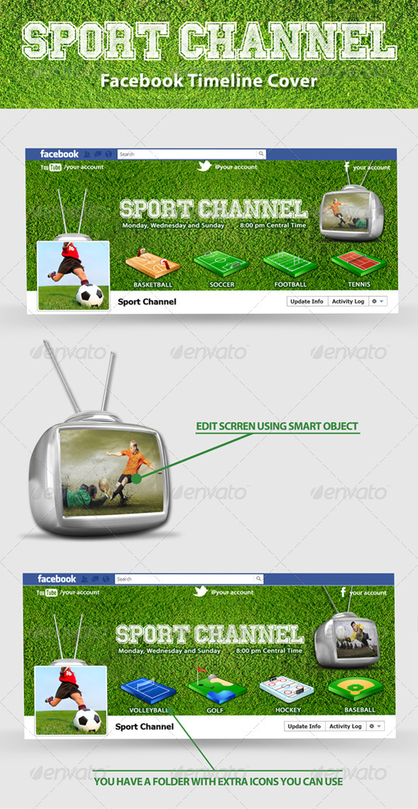 Sport Channel FB Timeline - Facebook Timeline Covers Social Media