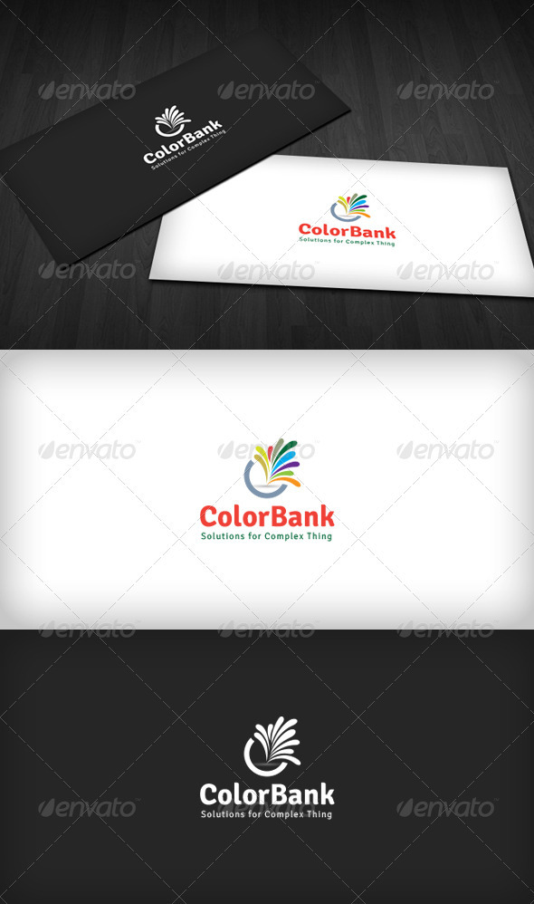Color Bank Logo - Vector Abstract