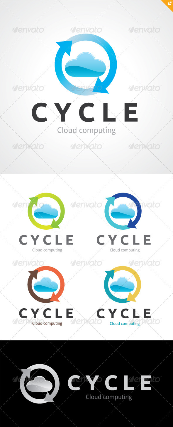 Cycle Cloud Computing Logo - Nature Logo Templates