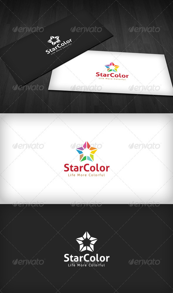 Star Color Logo - Vector Abstract