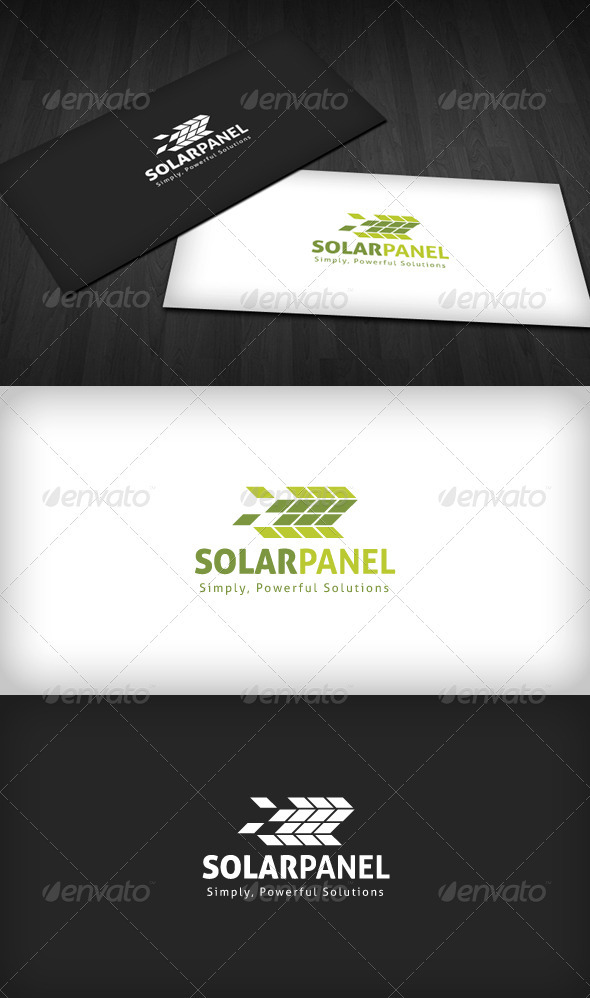 Solar Panel Logo - Vector Abstract