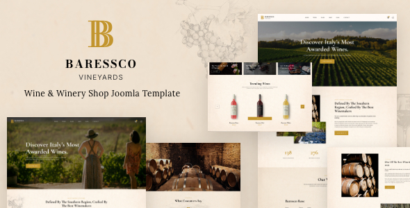 Baressco – Wine, Vineyard & Winery Joomla 4 Template