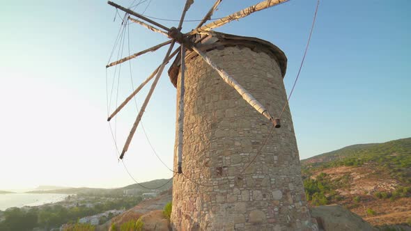Old Traditional Historic Stone Windmill