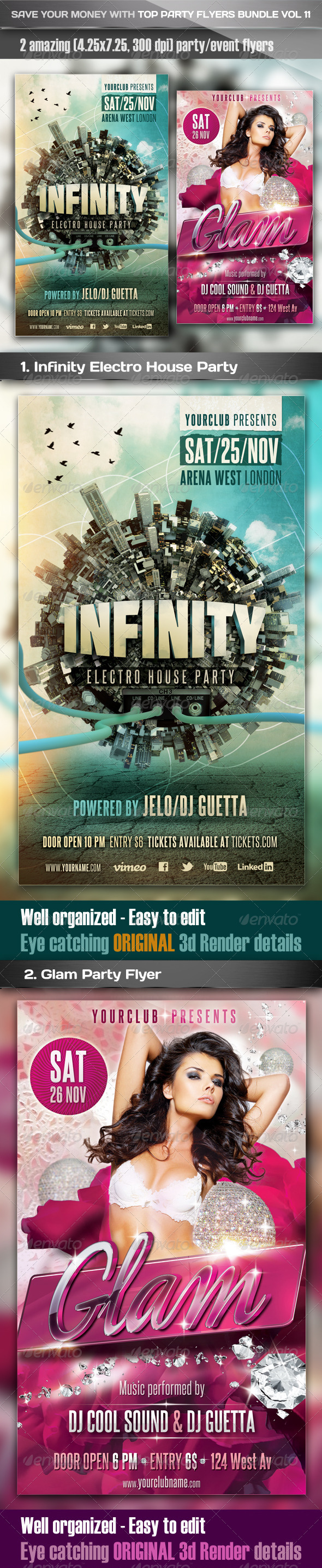 Top Party Flyer Bundle Vol11 - Clubs & Parties Events