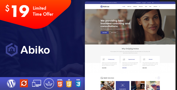 Abiko - Business Consulting WordPress Theme by ThemeKalia | ThemeForest