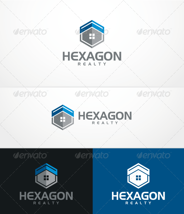 Hexagon Realty - Buildings Logo Templates