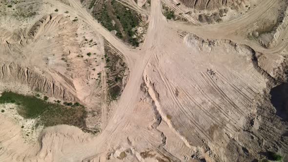 Bird'seye View Over a Sand Quarry
