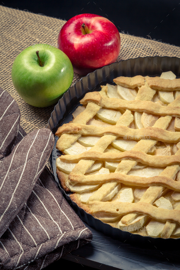Freshly baked apple pie Stock Photo by Shaiith PhotoDune