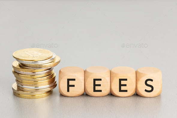 Cryptocurrency fees concept - Stock Photo - Images