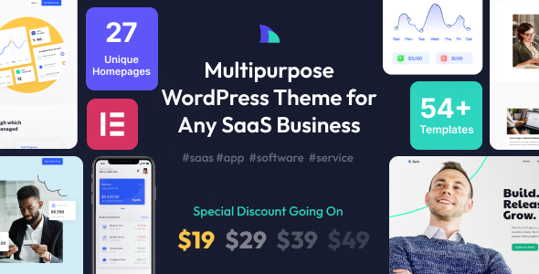 Sark - Multipurpose Elementor WordPress Theme for SaaS & Startup