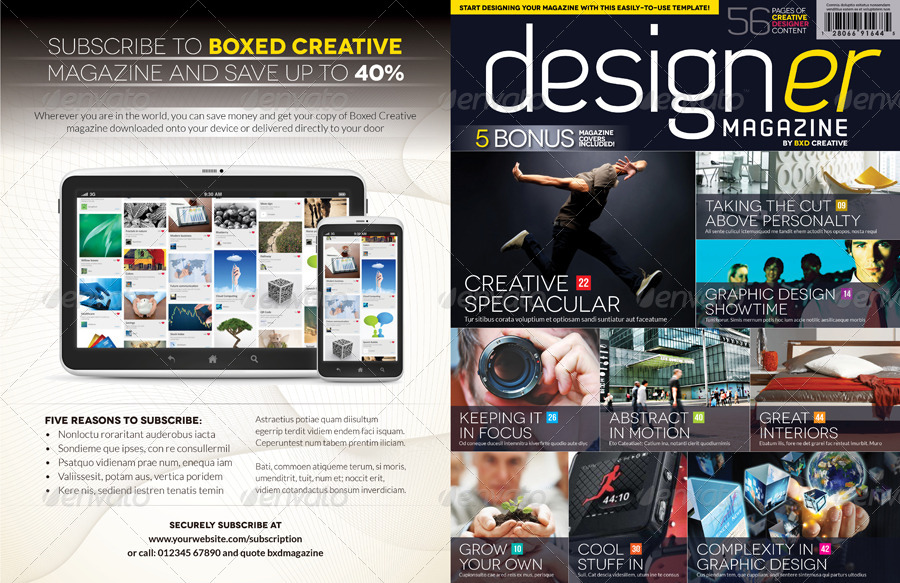 magazine template indesign