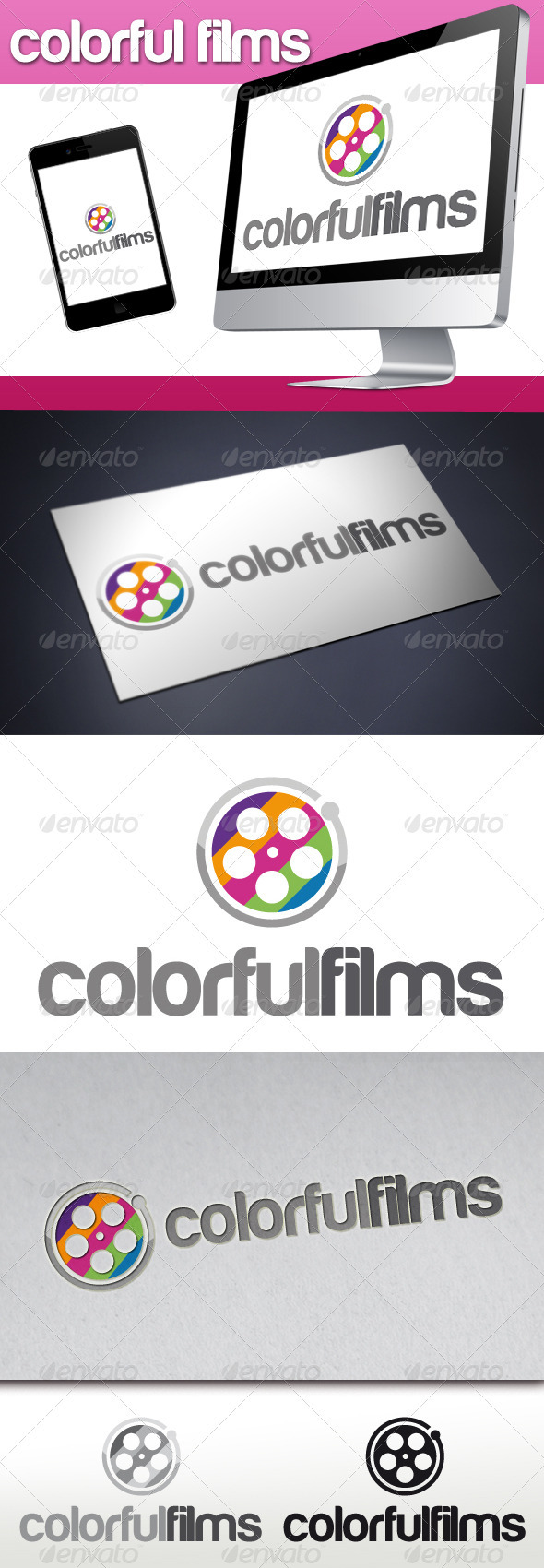 Colorful Films Logo - Objects Logo Templates