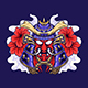 Japanese Red Oni Samurai