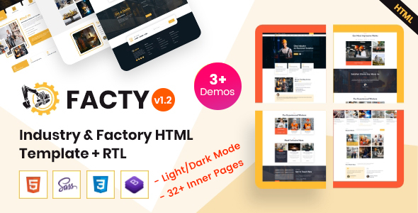 Facty - Industry & Factory Website HTML Template