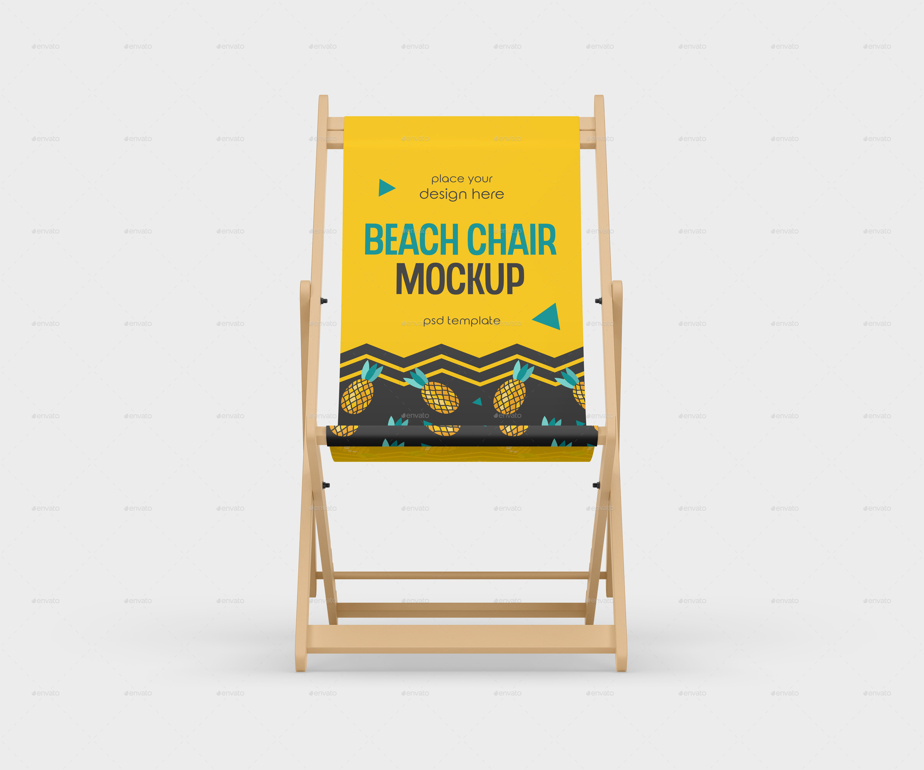 Folding Beach Chair Mockup Set by Country4k GraphicRiver