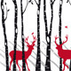 Birch Trees With Christmas Deers, Vector by amourfou | GraphicRiver