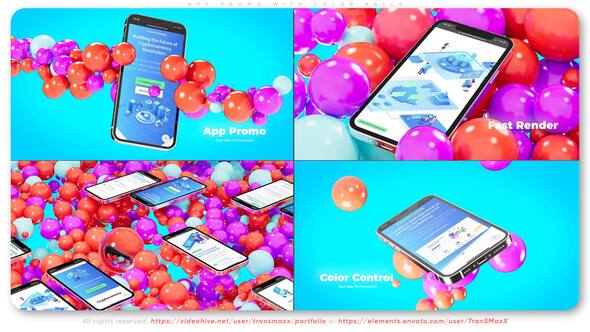 App Promo With Color Balls Product Promo template preview