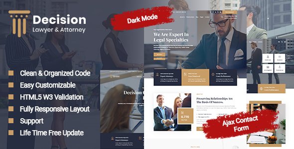 Decision - Lawyer & Attorney HTML Template