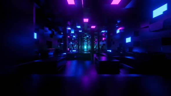 Purple Neon Tunnel
