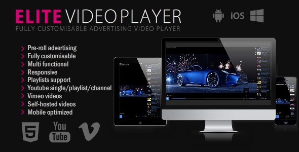 Elite Video Player - jQuery Plugin