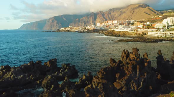 Tenerife Canary Island Town Puerto De Santiago Charco El Diablo or Natural Pool of Devil alt