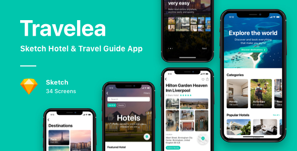 Travelea - Sketch Hotel & Travel Guide App