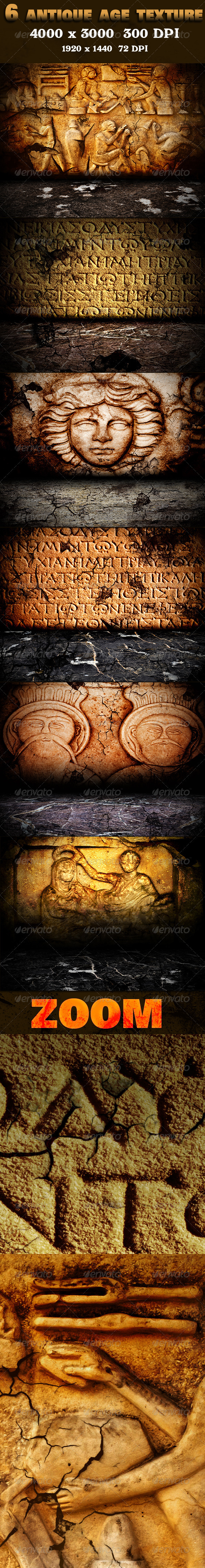 6 Antique Age Texture Pack - Stone Textures