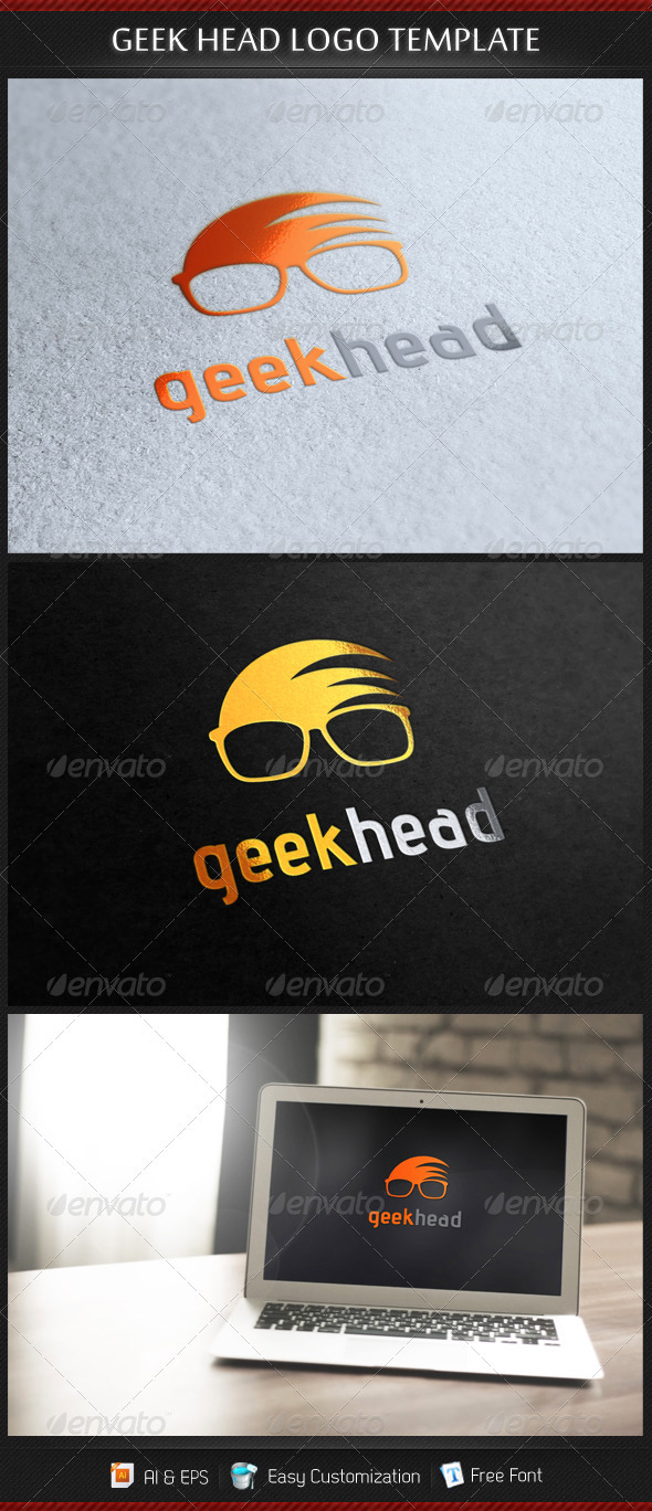 Geek Head Logo Template - Humans Logo Templates