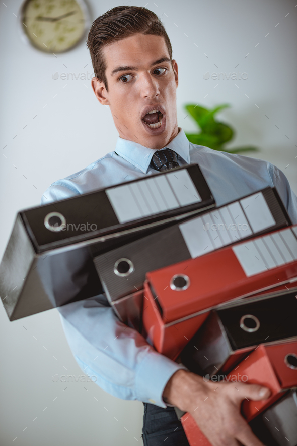 Overworked Businessman - Stock Photo - Images