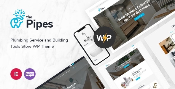 The Pipes – Plumbing Service and Building Tools Store WordPress Theme
