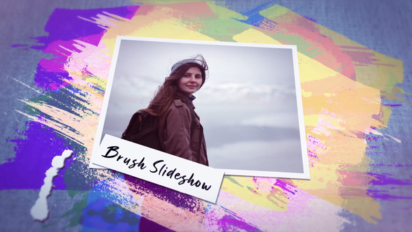 Brush Slideshow Video Displays template preview