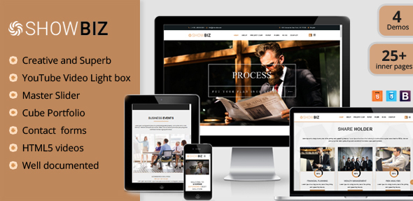 Exceptional Showbiz - Multipages Business HTML Template
