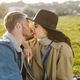 Stylish couple have a picnic on a nature and kissing - PhotoDune Item for Sale